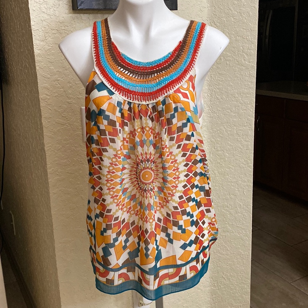 NY Collection Women’s Crochet Sleeveless